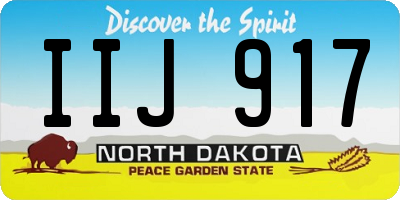 ND license plate IIJ917