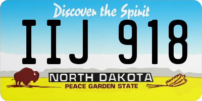 ND license plate IIJ918