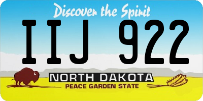 ND license plate IIJ922