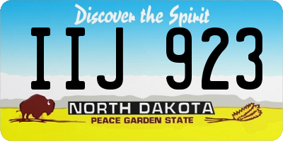 ND license plate IIJ923