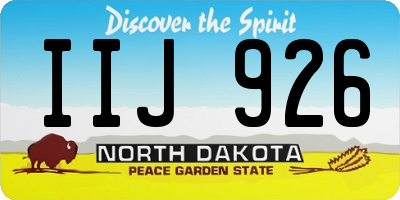 ND license plate IIJ926