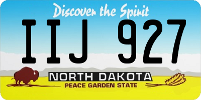 ND license plate IIJ927