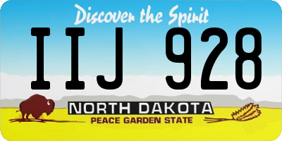 ND license plate IIJ928