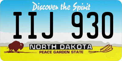 ND license plate IIJ930