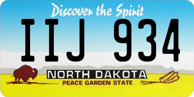 ND license plate IIJ934