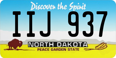 ND license plate IIJ937