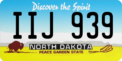 ND license plate IIJ939