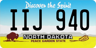 ND license plate IIJ940