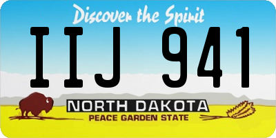ND license plate IIJ941