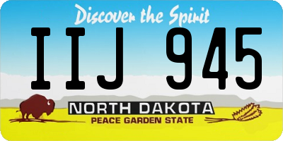 ND license plate IIJ945