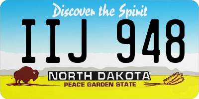 ND license plate IIJ948