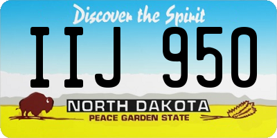 ND license plate IIJ950
