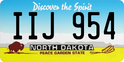 ND license plate IIJ954