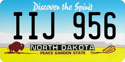 ND license plate IIJ956