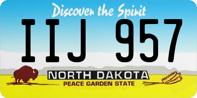 ND license plate IIJ957