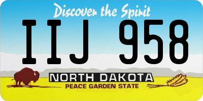 ND license plate IIJ958