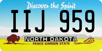 ND license plate IIJ959