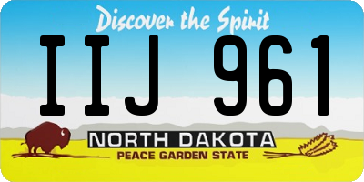 ND license plate IIJ961