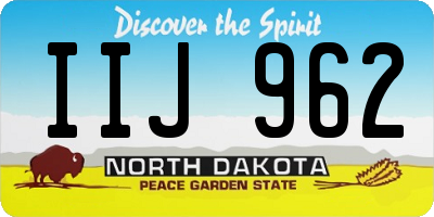 ND license plate IIJ962