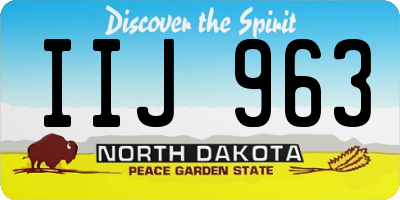 ND license plate IIJ963