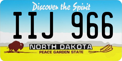 ND license plate IIJ966