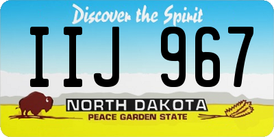 ND license plate IIJ967