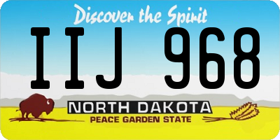 ND license plate IIJ968