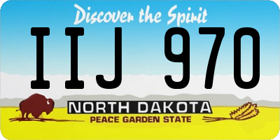 ND license plate IIJ970