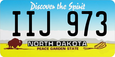 ND license plate IIJ973