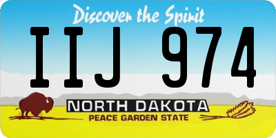ND license plate IIJ974