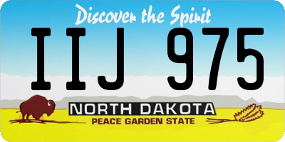 ND license plate IIJ975