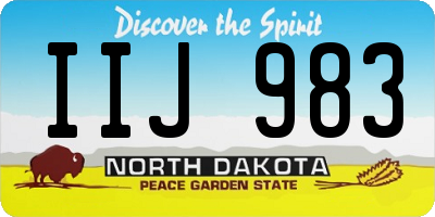 ND license plate IIJ983