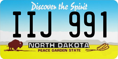 ND license plate IIJ991