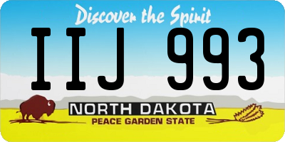 ND license plate IIJ993