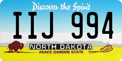 ND license plate IIJ994
