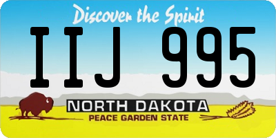 ND license plate IIJ995