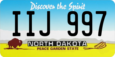 ND license plate IIJ997