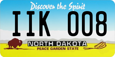ND license plate IIK008