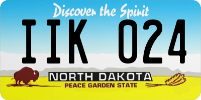 ND license plate IIK024