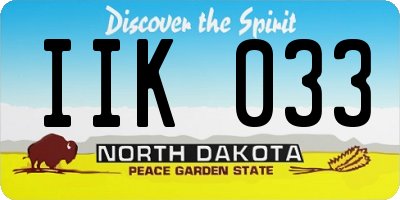 ND license plate IIK033