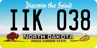 ND license plate IIK038