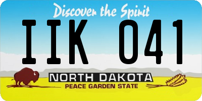ND license plate IIK041