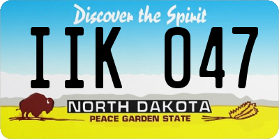 ND license plate IIK047