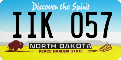 ND license plate IIK057