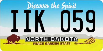 ND license plate IIK059