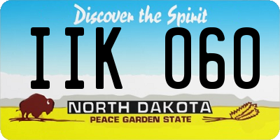 ND license plate IIK060