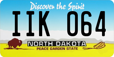 ND license plate IIK064