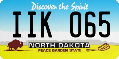 ND license plate IIK065