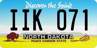 ND license plate IIK071