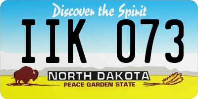ND license plate IIK073